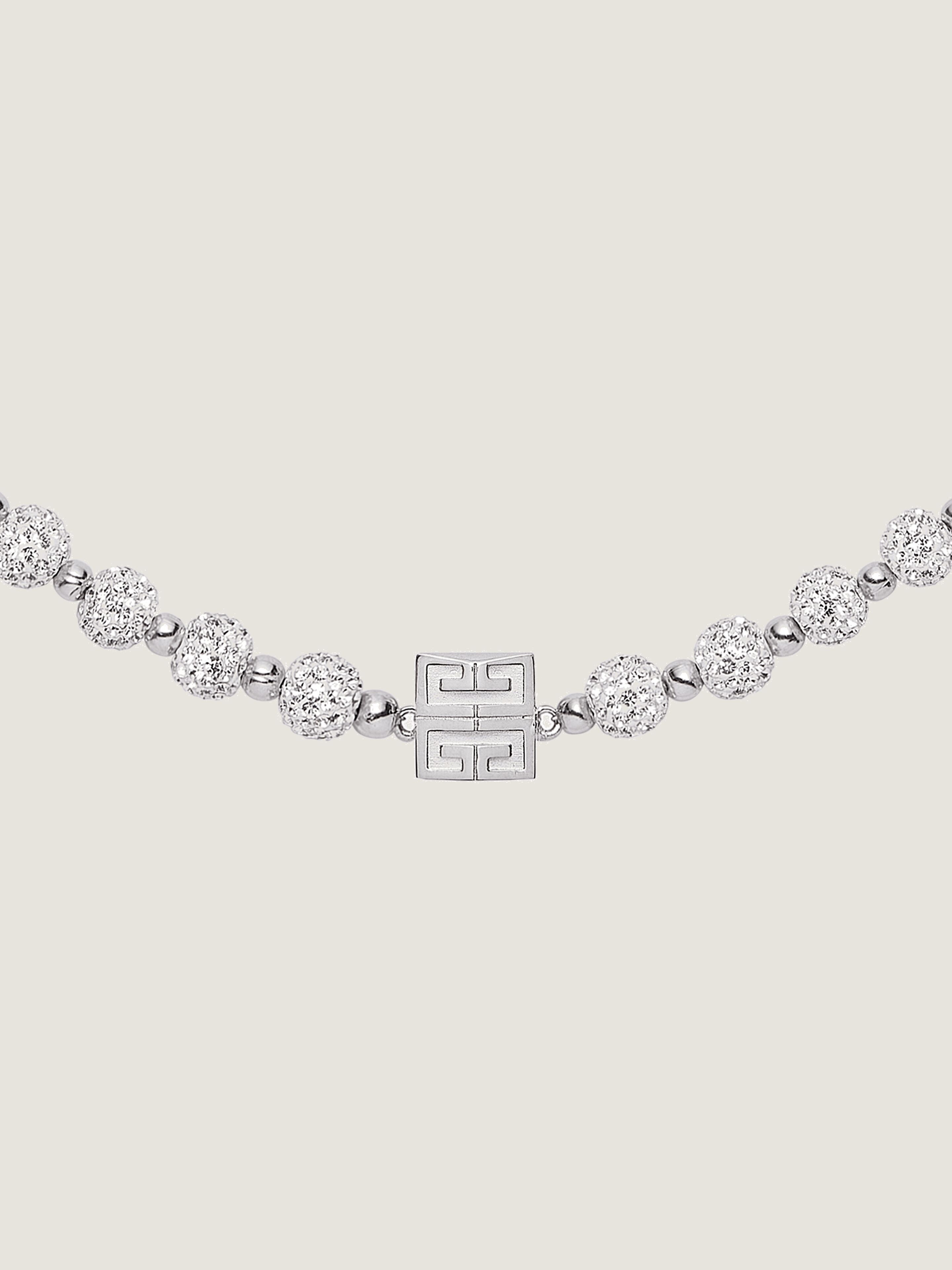 4G necklace in metal with crystals